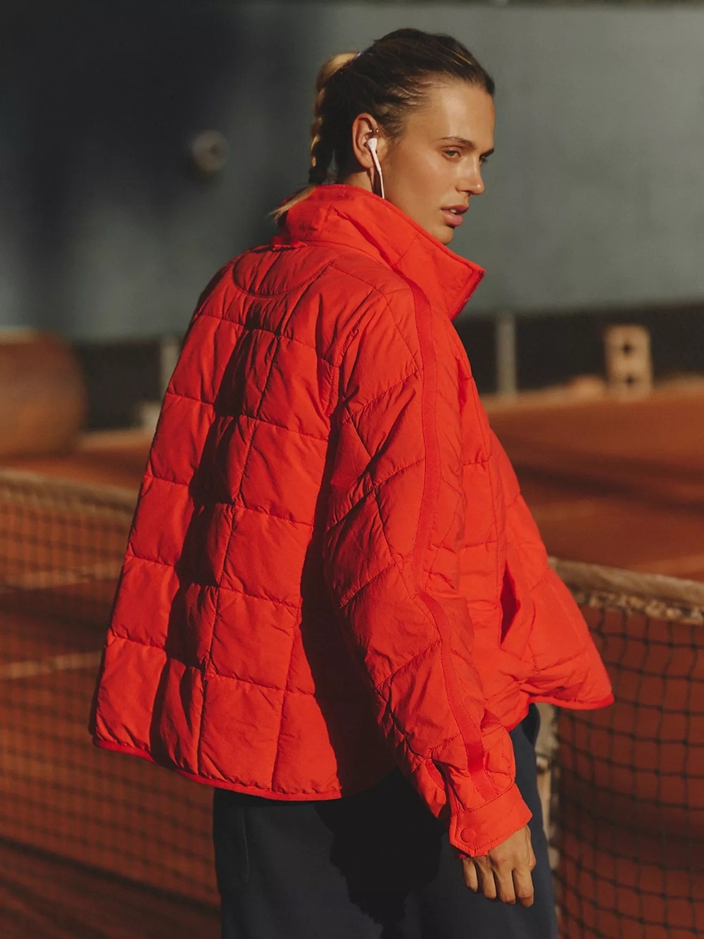 Free people Pippa Packable Puffer Jacket flame
